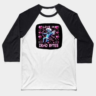 Pixel Love Zombie: 8-Bit Romance and Gaming Art Baseball T-Shirt